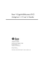 Предварительный просмотр 1 страницы Sun Microsystems GigabitEthernet PCI Adapter User Manual