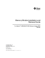 Sun Microsystems Netra CP2000 Series Parts Installation And Removal Manual preview