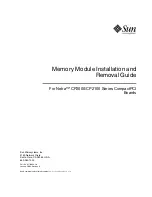 Preview for 1 page of Sun Microsystems Netra CP2000 Series Parts Installation And Removal Manual