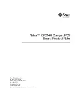 Preview for 1 page of Sun Microsystems Netra CP2140 Product Note