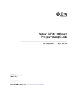 Preview for 1 page of Sun Microsystems Netra CP3010 Programming Manual