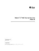 Sun Microsystems Netra CT 820 Service Manual preview