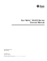 Предварительный просмотр 1 страницы Sun Microsystems Netra X4450 Service Manual