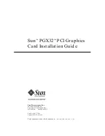 Sun Microsystems PGX32 Installation Manual preview