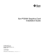 Sun Microsystems PGX64 Installation Manual preview