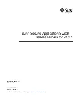 Preview for 1 page of Sun Microsystems Secure Application Switch N1000 Release Notes