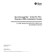 Sun Microsystems StorageTek SG-XPCIE1FC-QF8-Z Installation Manual preview