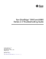 Preview for 1 page of Sun Microsystems StorEdge 3900 Series Troubleshooting Manual