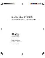 Sun Microsystems StorEdge DVD 10X Installation And User Manual preview