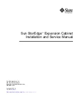 Предварительный просмотр 1 страницы Sun Microsystems StorEdge Installation And Service Manual