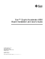 Sun Microsystems Sun Crypto Accelerator 4000 Installation And User Manual preview