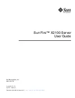 Предварительный просмотр 1 страницы Sun Microsystems Sun Fire X2100 User Manual