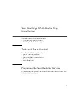 Preview for 3 page of Sun Microsystems Sun StorEdge D240 Installation Manual