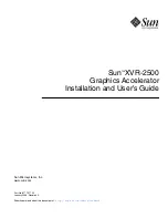 Preview for 1 page of Sun Microsystems XVR-2500 Installation And User Manual