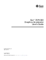 Preview for 1 page of Sun Microsystems XVR-300 User Manual