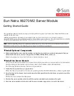 Предварительный просмотр 1 страницы Sun Oracle Netra X6270 Getting Started Manual