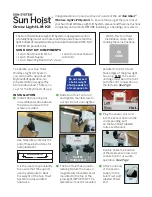 Preview for 1 page of Sun System Sun Hoist Manual