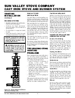 Preview for 12 page of sun valley MSTBVN Owner'S Operation And Installation Manual