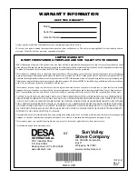 Preview for 32 page of sun valley MSTBVN Owner'S Operation And Installation Manual