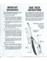 Preview for 2 page of Sunbeam 06081 Instructions Manual