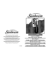 Sunbeam 1626 Instruction Manual предпросмотр