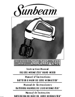 Preview for 1 page of Sunbeam 2484 Instruction Manual