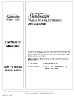 Preview for 8 page of Sunbeam 2585 Owner'S Manual
