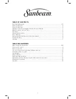Preview for 3 page of Sunbeam 27499 Instruction Manual