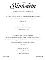 Preview for 13 page of Sunbeam 32610047 Owner'S Manual