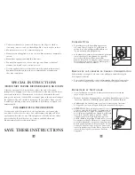 Preview for 3 page of Sunbeam 3822-033 User Manual