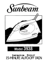 Sunbeam 3938 Instruction Booklet предпросмотр