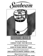 Предварительный просмотр 1 страницы Sunbeam 4817 Instruction Manual