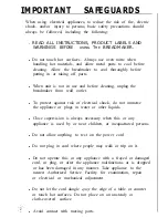 Preview for 2 page of Sunbeam 5895 User Manual