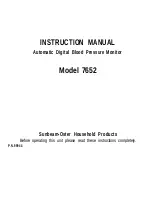 Sunbeam 7652 Instruction Manual предпросмотр