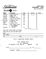 Preview for 10 page of Sunbeam 7652 Instruction Manual