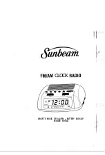 Предварительный просмотр 1 страницы Sunbeam 89014 Manual