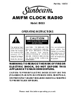 Sunbeam 89019 Operating Instructions Manual preview