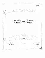 Preview for 2 page of Sunbeam ALPINE I SERIES: APLINE II SERIES Workshop Manual