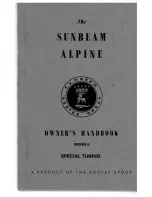 Sunbeam Alpine II Series Owner'S Handbook Manual preview