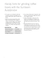 Предварительный просмотр 6 страницы Sunbeam AutoGrinder EM0415 Instruction Booklet