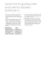 Preview for 6 page of Sunbeam AutoGrinder EM0420 Instruction Booklet