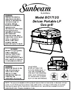 Sunbeam BC1712G Owner'S Manual preview