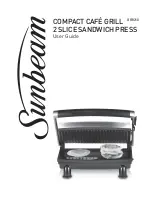 Sunbeam CAFE GRILL GR8210 User Manual preview