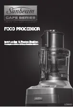 Sunbeam CAFE LC9000 Instruction/Recipe Booklet preview