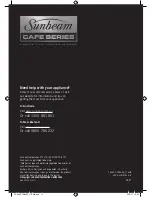 Предварительный просмотр 7 страницы Sunbeam Cafe TA9200 Instuction Booklet