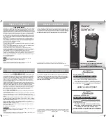 Preview for 1 page of Sunbeam Calefactor SQH357 Instruction Manual