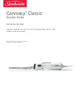 Предварительный просмотр 1 страницы Sunbeam Carveasy Classic EK4000 Instruction Booklet