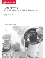 Sunbeam CitrusPress JE2700 Instruction Booklet preview