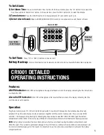 Предварительный просмотр 5 страницы Sunbeam CR1001-005 Instruction Manual