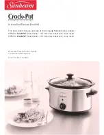Sunbeam Crock-Pot HP2200 Instruction/Recipe Booklet preview